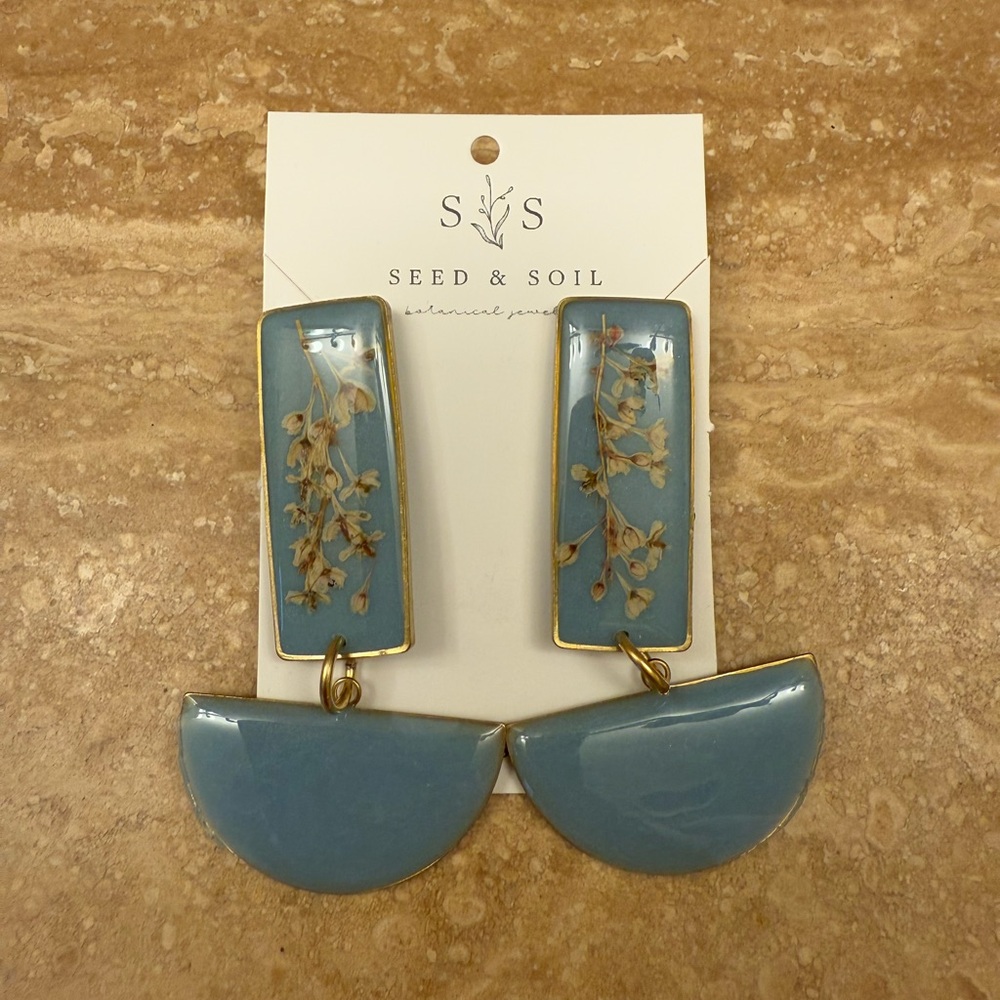 Pressed Flower Botanical Earrings
